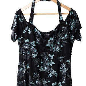 Torrid flare blouse with Floral Print - Size 1